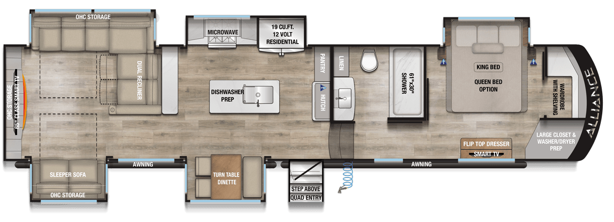 2026 Alliance RV Paradigm 375RD floorplan