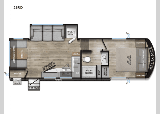 2026 Alliance RV Avenue All Access 26RD floorplan
