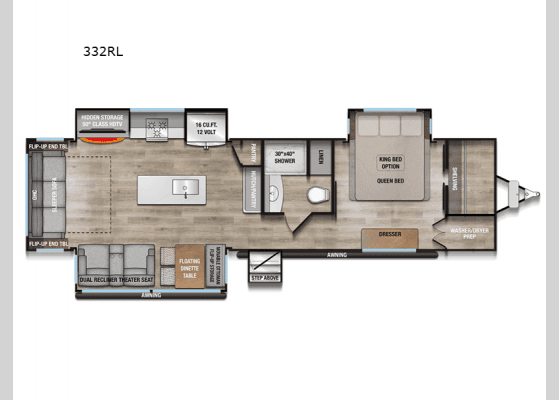 2026 Alliance RV Avenue 332RL floorplan