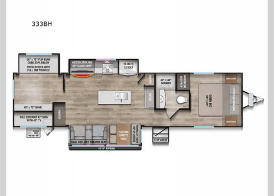 2026 Alliance RV Avenue 333BH floorplan