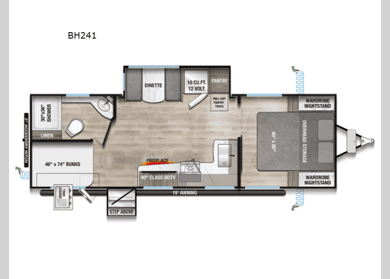 2026 Alliance RV Delta Ultralite BH241 floorplan