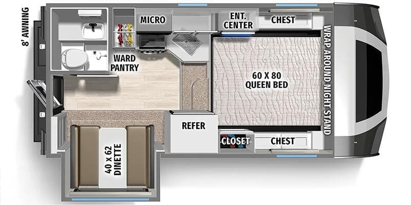 2025 Palomino Backpack HS-2902 Truck Camper floorplan