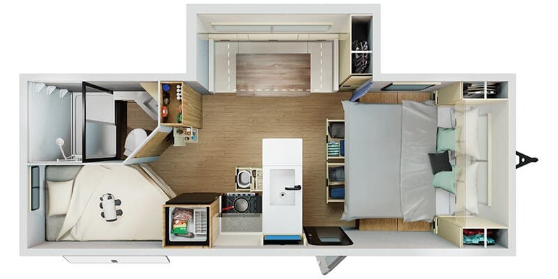 2026 Winnebago Thrive 22MBH Travel Trailer floorplan