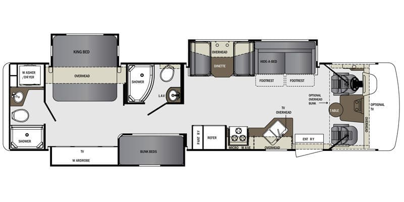 2017 Forest River Georgetown 364TS Class A floorplan