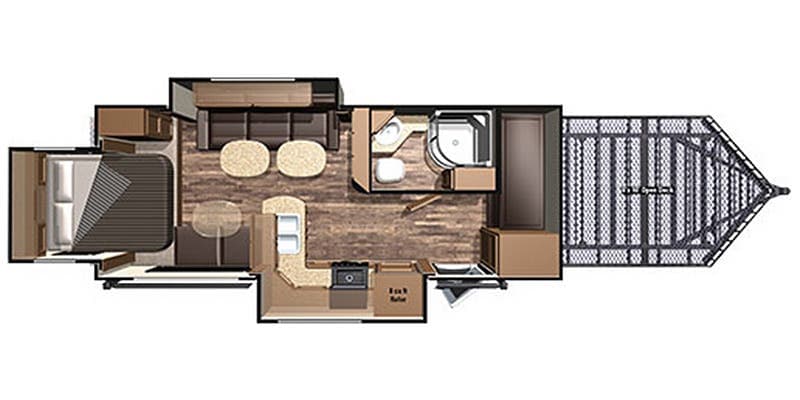 2018 Highland Ridge Highlander HT21FBD Toy Hauler floorplan