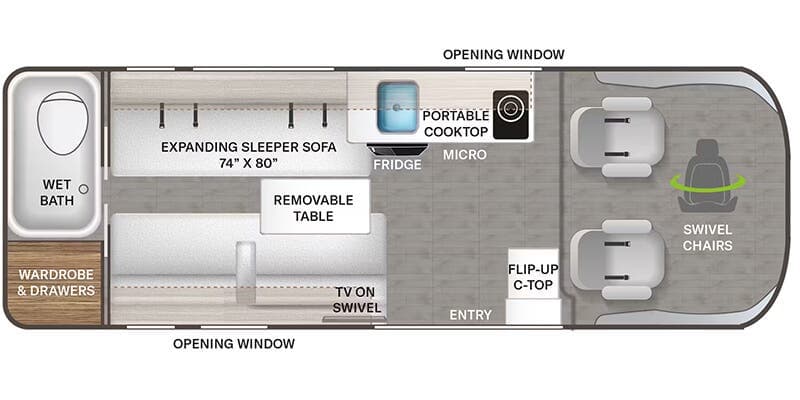 2026 Thor Motor Coach Sequence 20L Class B floorplan