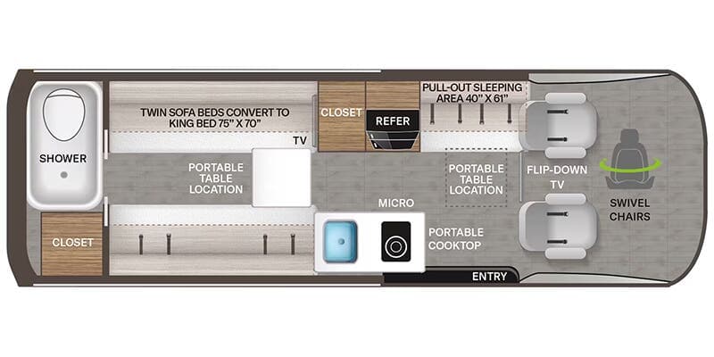 2026 Thor Motor Coach Sanctuary 24A Class B floorplan